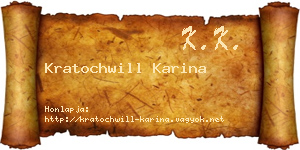 Kratochwill Karina névjegykártya
